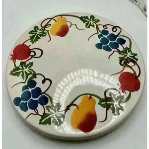 Vintage Chaparral Fruit Trivet, Ceramic Hot Plate